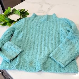 Teal Aqua Sweater Turtle neck
